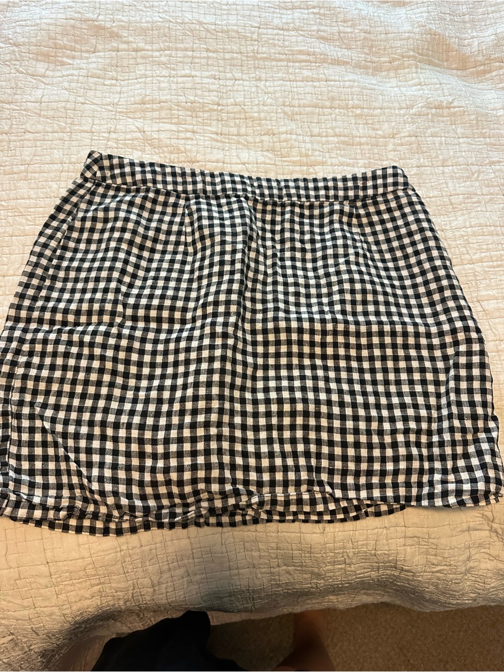 Forever 21 Black and White Gingham Mini Skirt